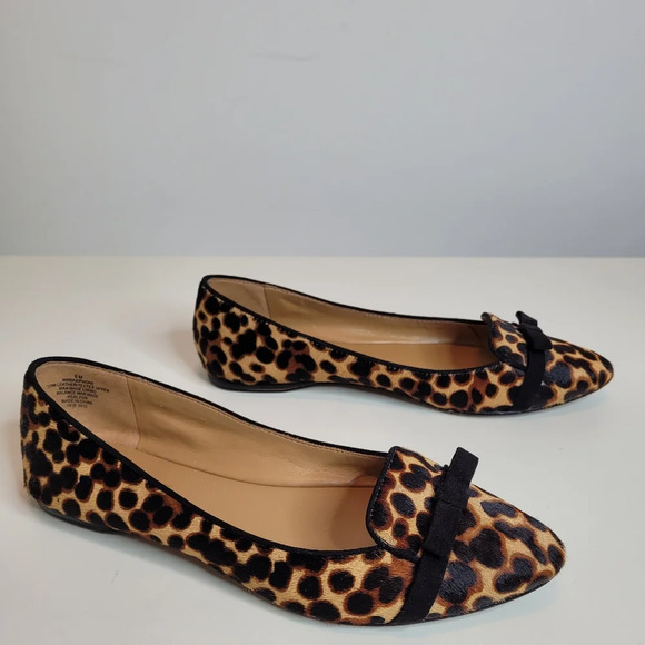 Nine West Saxiphone Pony Ballet Flats Leather Shoe Size Womens 6 - Picture 2 of 11